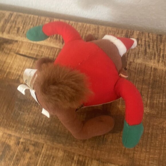 Vintage Looney Tunes Plush Tazmanian Devil Taz Stuffed Animal Santa Christmas 8" - Picture 7 of 9